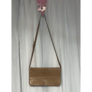 Coach tribeca Leather Shoulder Bag Brown Vintage Flap Crossbody Purse 9091 USA